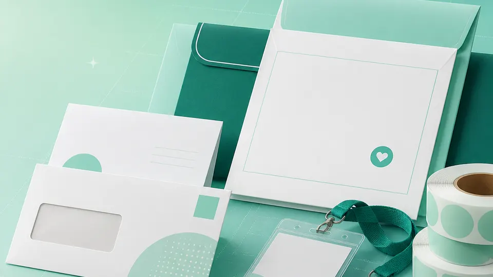 Nonprofits, faith communities, volunteer coordinators, and community groups products with blank labels on a mint-to-teal grid background